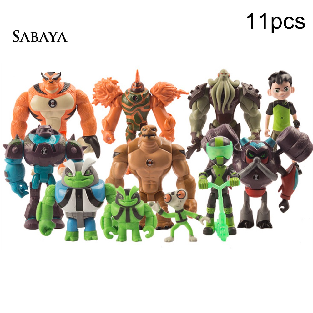 factory 【Ready stock】11Pcs Ben 10 Heatblast Humongousaur Rath PVC Action Figures Model Kids Toy Gift