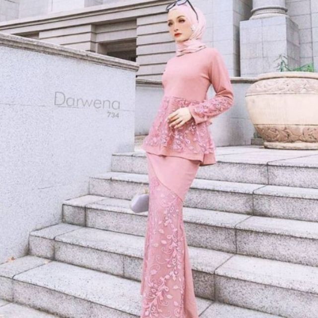 Dawena kurung modern super plus  size  free pos murah  kurung 