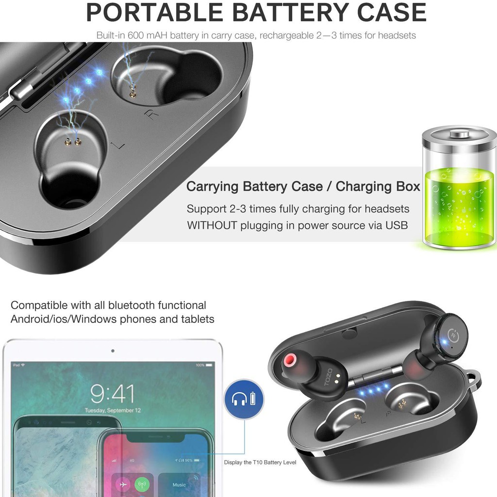 tozo t10 compatible with iphone