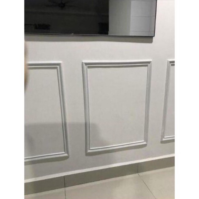 Wainscoting Self Adhesive Wall Skirting Diy Frame Dinding Bingkai Foam Border Line 10cm 6cm 3cm X 5meter K5wf Shopee Singapore
