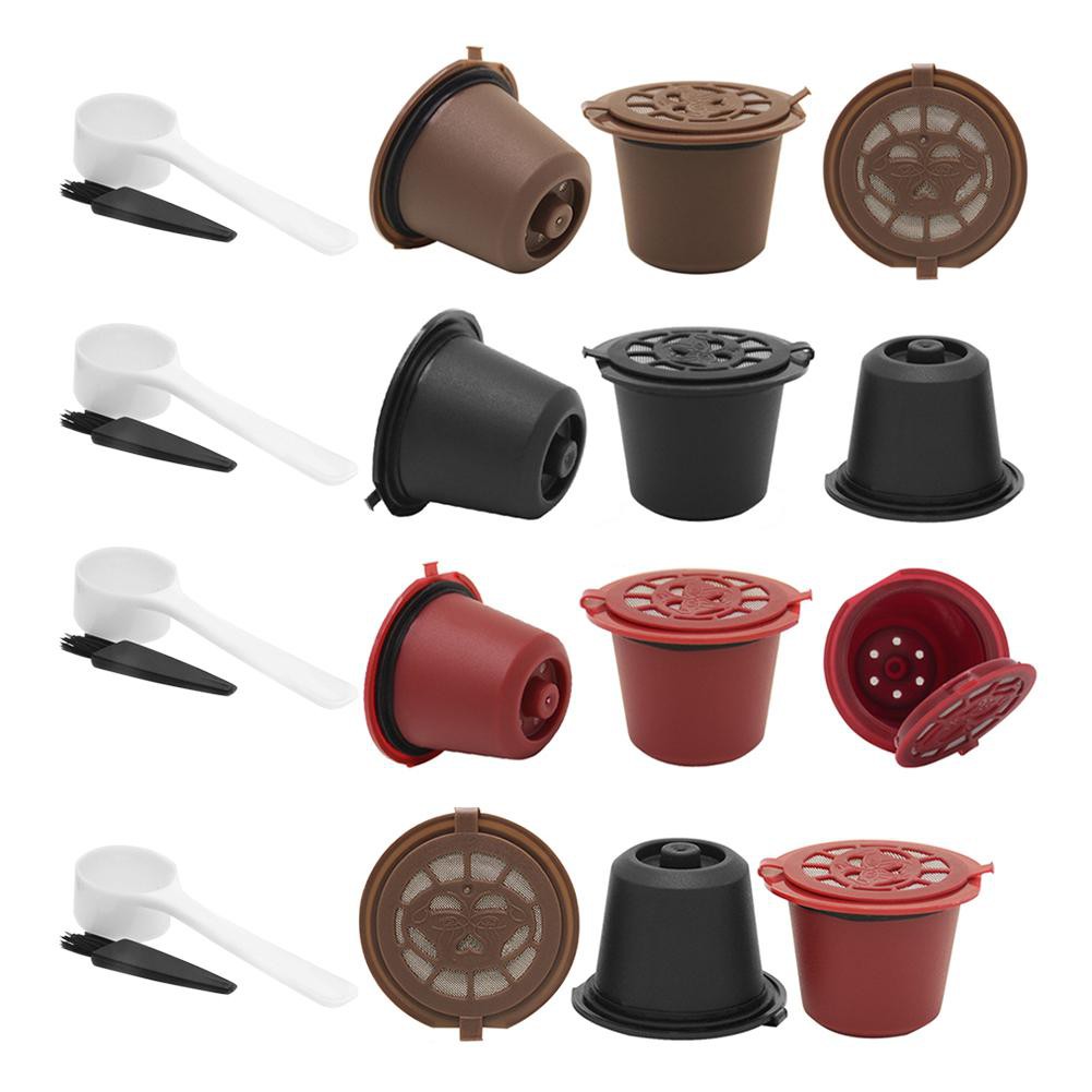 (New) 3pcs Coffee Capsule Filter With Spoon Brush for ...