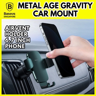 Baseus Metal Age Ⅱ UPGRADED Gravity Car phone holder Car Mount Air Vent Version Aircon Car accessories