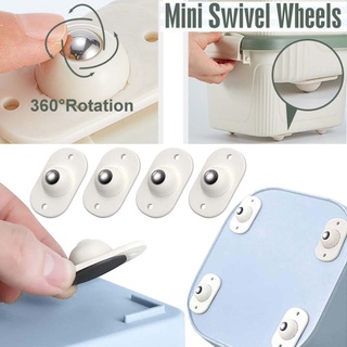 8Pcs Universal Casters Wheels - Self-Adhesive Paste Pulley/Stainless Steel Mini Swivel Caster Wheels with 360° Rotation for Furniture Storage Boxes Cabinet Drawer Trash
