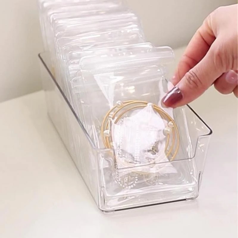 Image of Transparent Dustproof Antioxidant Jewelry Storage Bag #7