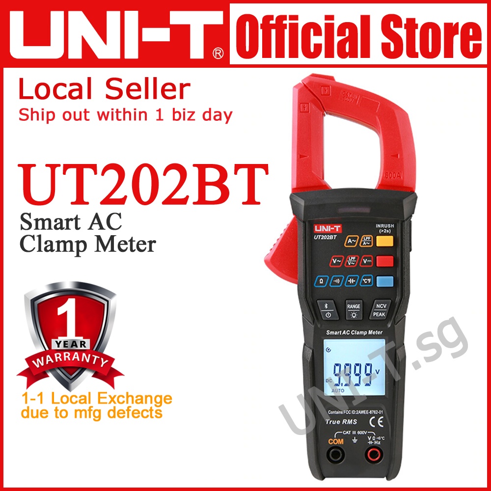 UniT UT202BT Smart AC Clamp Meter Shopee Singapore