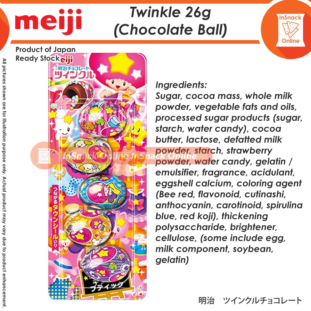 Meiji Twinkle Chocolate Ball 26g Japan Shopee Singapore