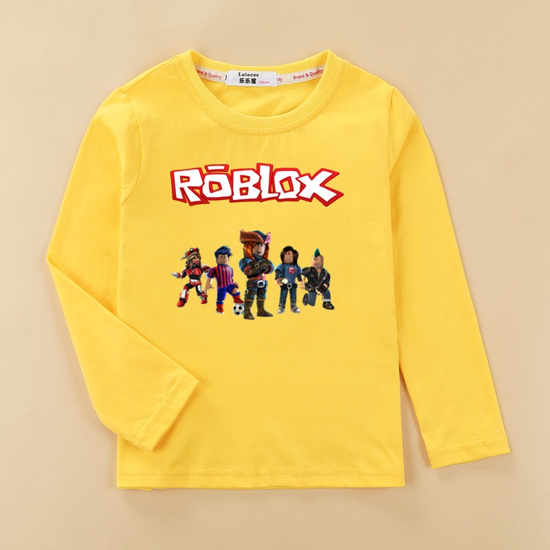 100 Cotton Tee Long Sleeve T Shirt For Boy Roblox Kids Top Boys New Shirt Shopee Singapore - elmo boy roblox
