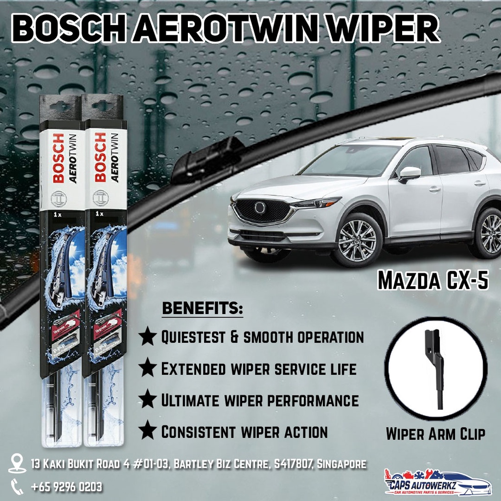 Mazda CX5 Car Wiper Set Premium AeroTwin FRONT & REAR (OEM ONLY