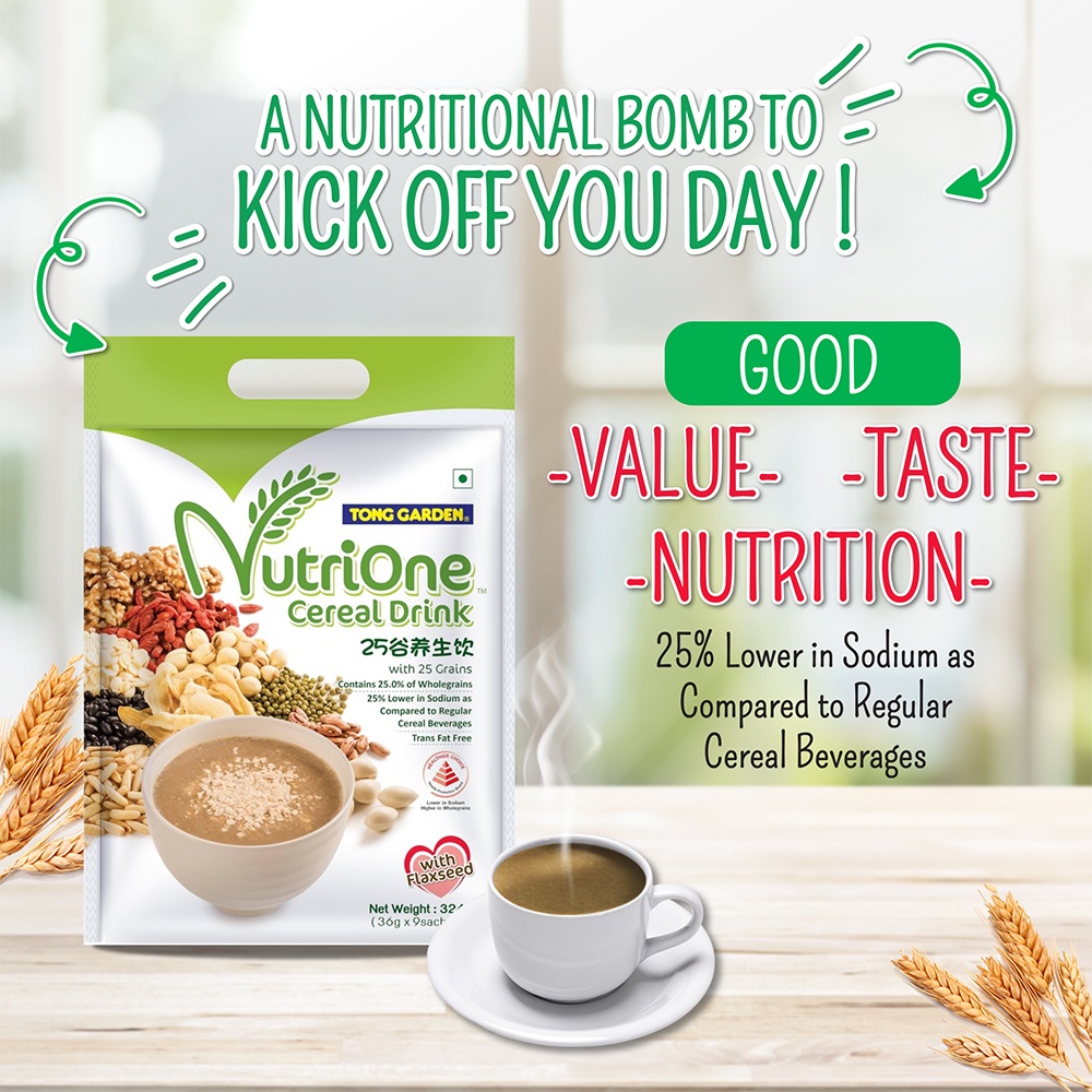 Tong Garden Nutrione Cereal Drink with Soya Bean, Oatmeal & Pumpkin