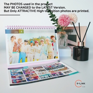 ATEEZ 2022-2023 Photo Desk Calendar Pink Ver. with ATEEZ Stickers Kpop