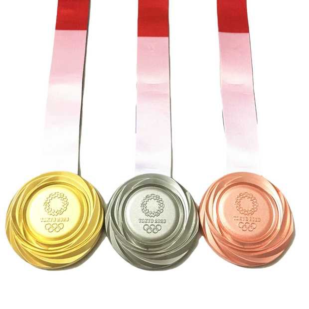 Shop Malaysia Commemorative Tokyo Japan 2020 Olympic Gold Silver Bronze Medal With Ribbon 1 1 Full Size Shopee Singapore