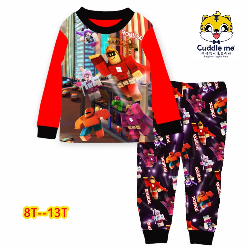 8 Years To 13 Years Old Roblox Pajamas Roblox Sleepwear Shopee Singapore