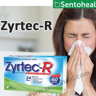 Zyrtec-R Film-Coated Tablet 10mg Rapid Relief Runny Nose 10 tablets ...