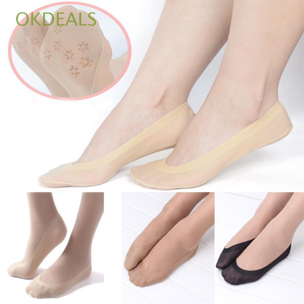 3Pairs Cotton Ankle Invisible Short Stocking Boat Socks Anti Skid
