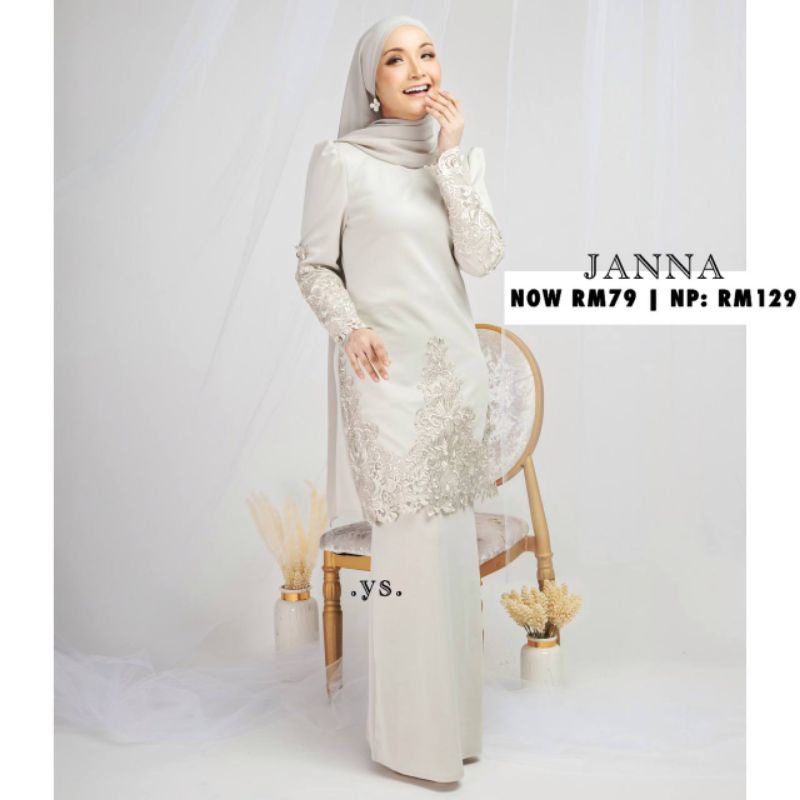 Image of [Shop Malaysia] janna hot selling new version lace kurung nikah sanding bridesmaid #0