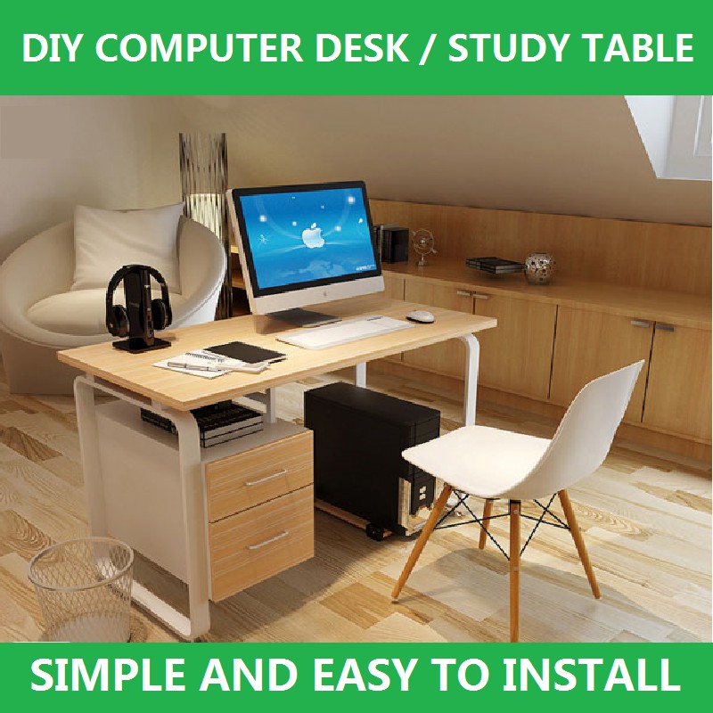 Diy S6 Teak Fashion Design Computer Desk Study Table Good