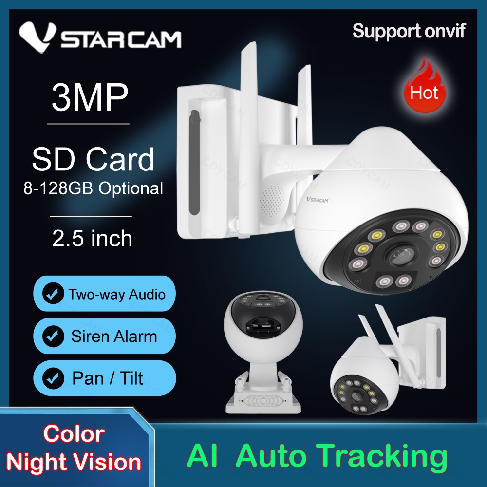 Vstarcam CS69 Cruiser Wi-Fi Camera PTZ Dual Antenna Outdoor IP67 ...