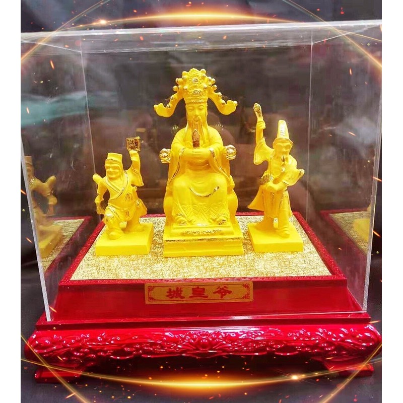 Sg Ready Stock Golden Cheng Huang Ye With Tua Li Ya Pek 金色城隍爷 大二爷伯 Shopee Singapore