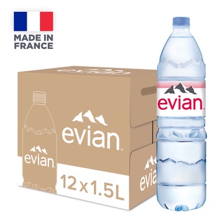 evian Natural Mineral Water 12 X 1.5L Case