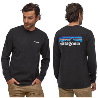 Image of PATAGONIA/Patagonia Outdoor Climbing Cotton Long Sleeves Daily Commuting Simple Japanese Casual T-shirt