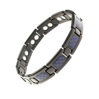 Pure Titanium  Magnetic Therapy Bracelet for Men Blue 