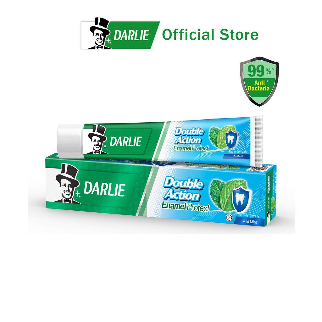 Darlie Double Action Enamel Protect Fluoride Toothpaste Mild Mint 200g ...