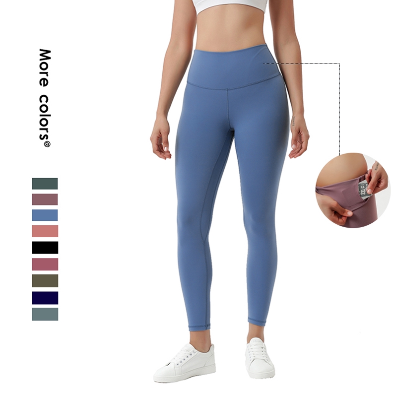 Hot Selling Fitness Apparel Gym Leggings High Quality High Waist Leggings Yoga Pants With Pockets Tummy Control Shopee Singapore