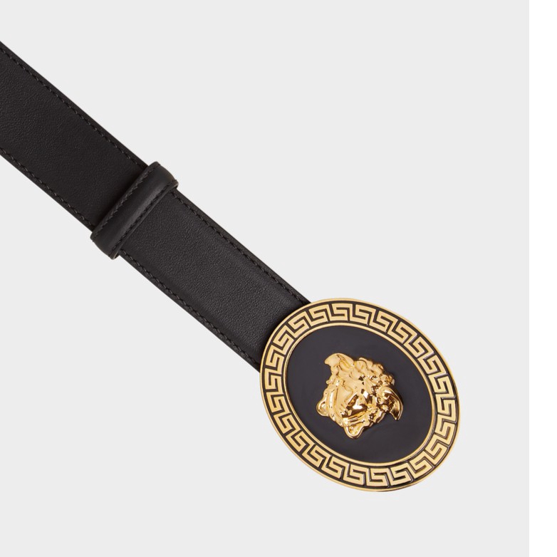versace oval medallion vitello belt