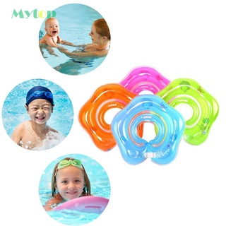 [mytop]Inflatable Baby Neck Ring Adjustable Life Buoy Float Circle Color Random #7