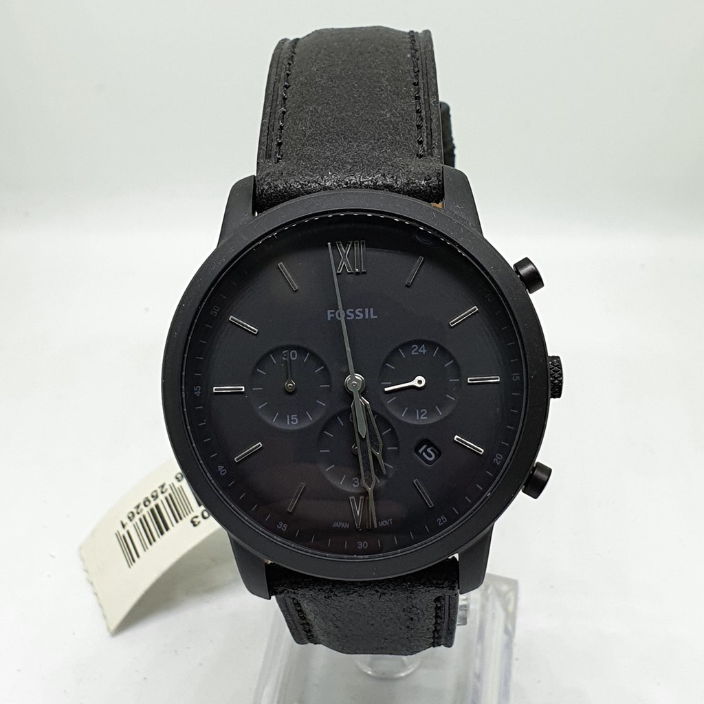 [Original] Fossil FS5503 Neutra Chronograph Black Leather Analog Men ...