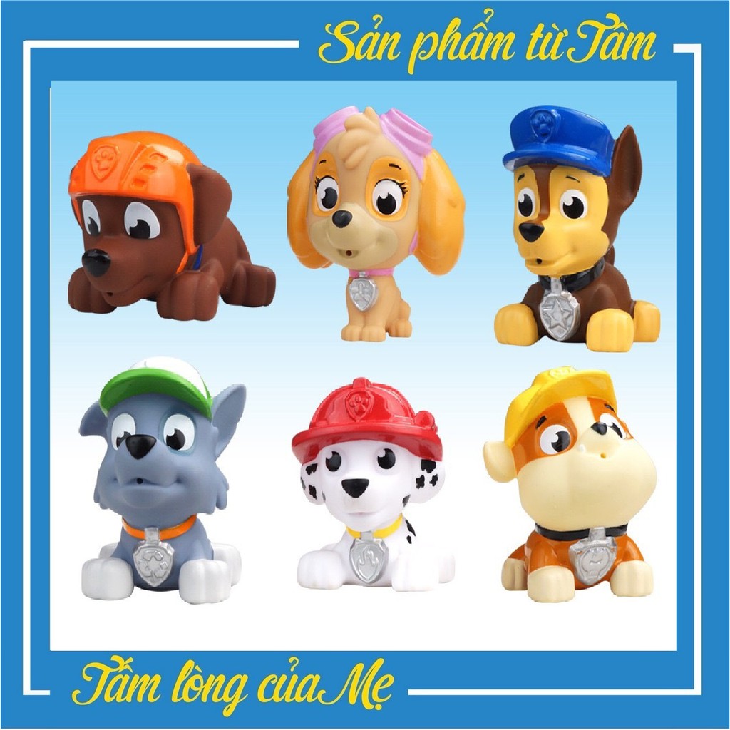 Paw Patrol Set of Water Spraying Rubber Rescue Dogs Bathroom Toys