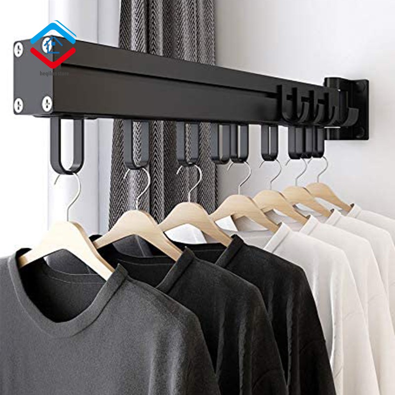 Multi Purpose Clothes Rack Rotatable Wall Mounted Iron Garment Bar Hanging Rod For Closet Storage 22 5inch Ee Singapore - Wall Mounted Closet Storage