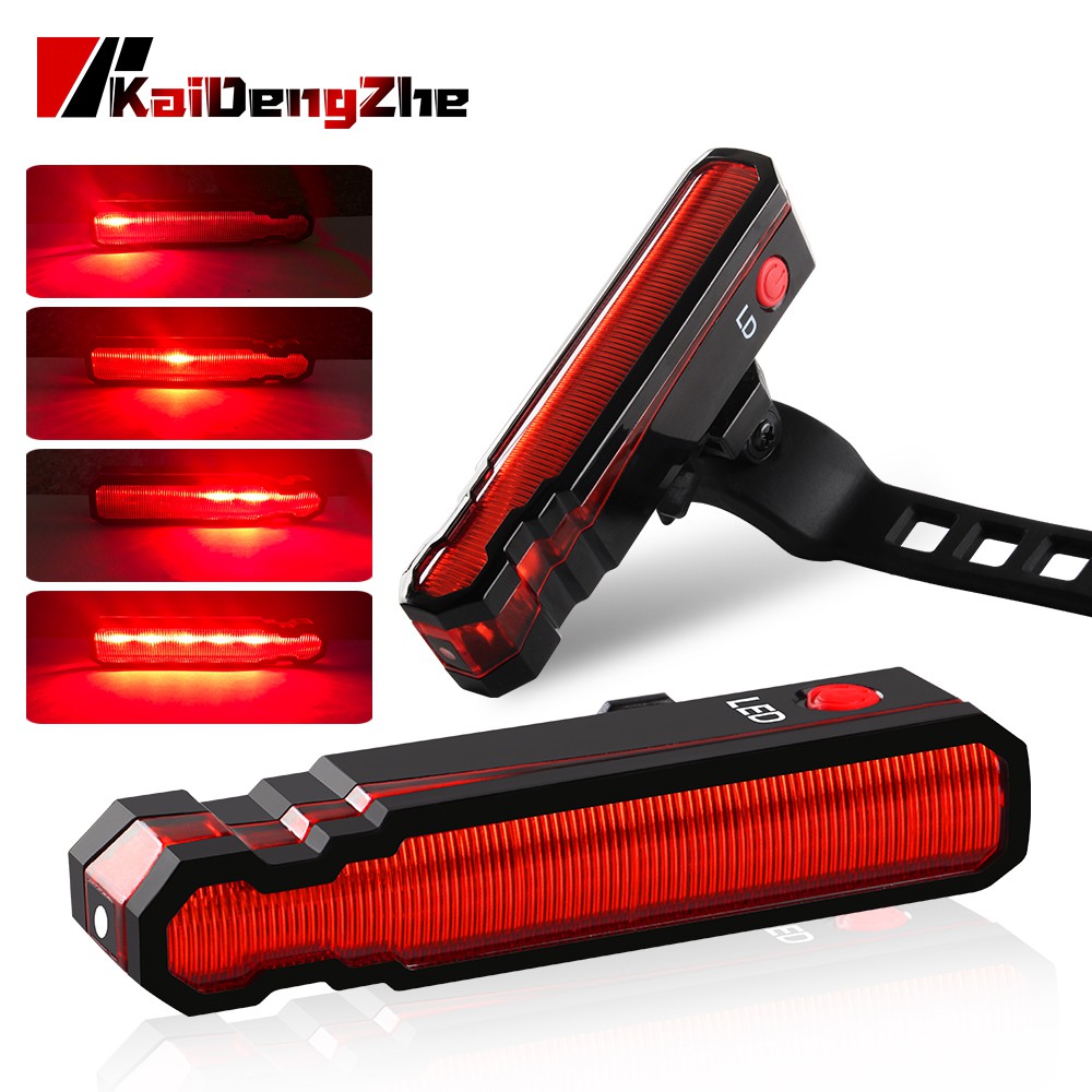 1 Cái Chống Nước Đi Xe Đạp Đèn USB Sạc Xe Đạp Đèn LED Đi Xe Đạp Cảnh Báo An Toàn Đèn Hậu