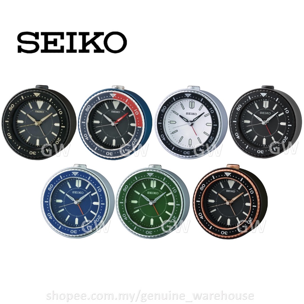 100 ORIGINAL SEIKO Quiet Sweep Lumibrite Beep Alarm Diver Clock Light QHE184 [Jam Loceng
