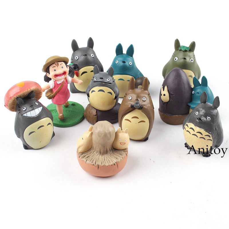 Miyazaki Hayao Ghibli My Neighbor Totoro Cat Bus Mei Anime Action Figure Toy Set Shopee Singapore