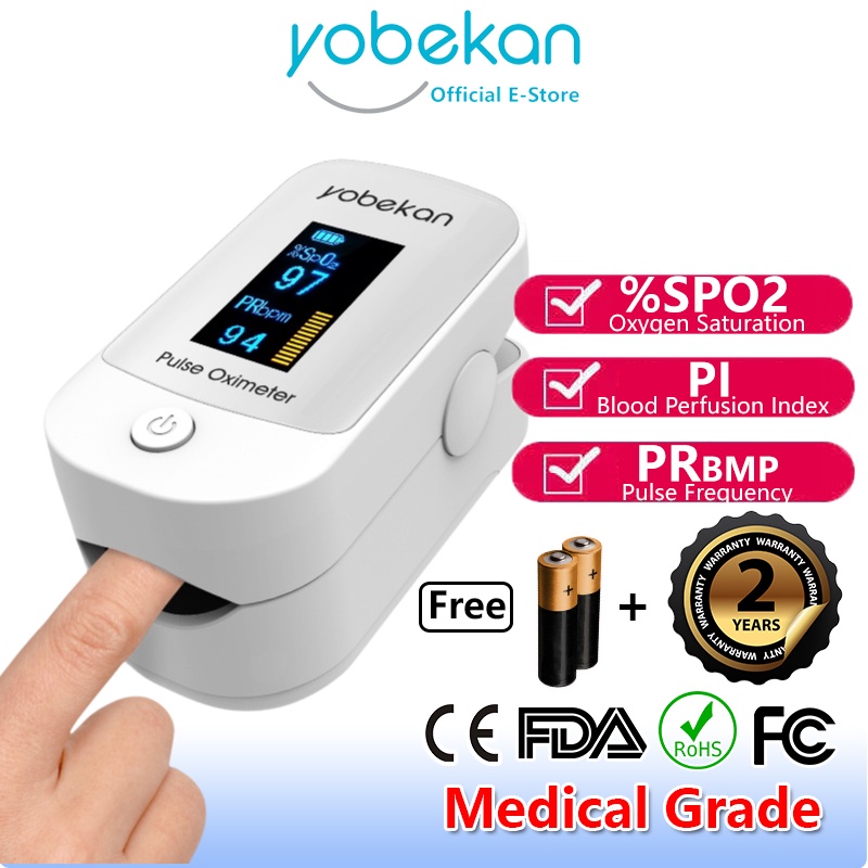 Yobekan Fingertip Pulse Oximeter Blood Oxygen Oximeter SpO2 PR Monitor ...