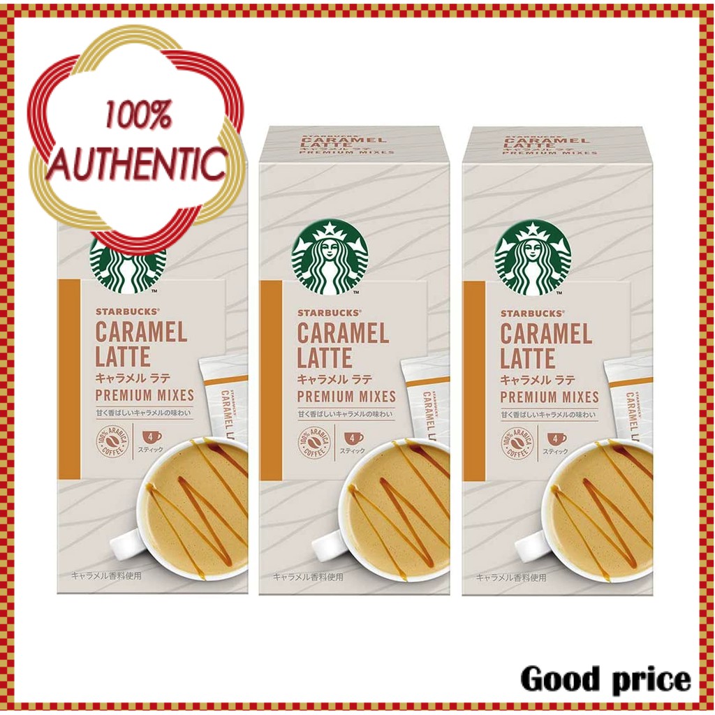 【3 Pack set】Nestle Starbucks Premium mix Caramel Lattte Instant Coffee