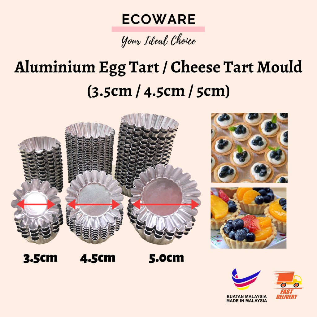 3 5cm 4 5cm 5cm Aluminium Acuan Kuih Tart Acuan Fruit Tart Cheese Tart Mould Mini Tart Mould Bekas Kuih Raya Shopee Singapore