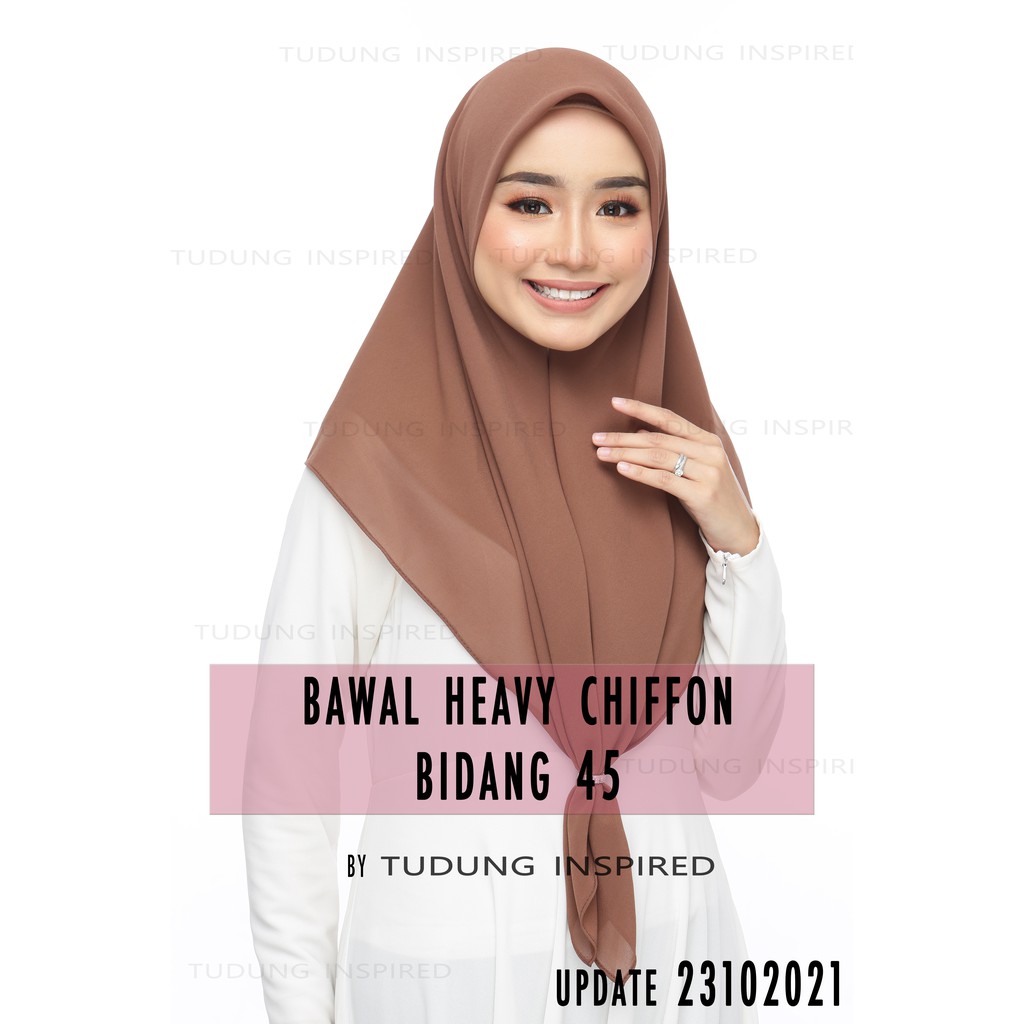 Instant Bawal Chiffon Voile Bella Crown Bidang 45 Borong