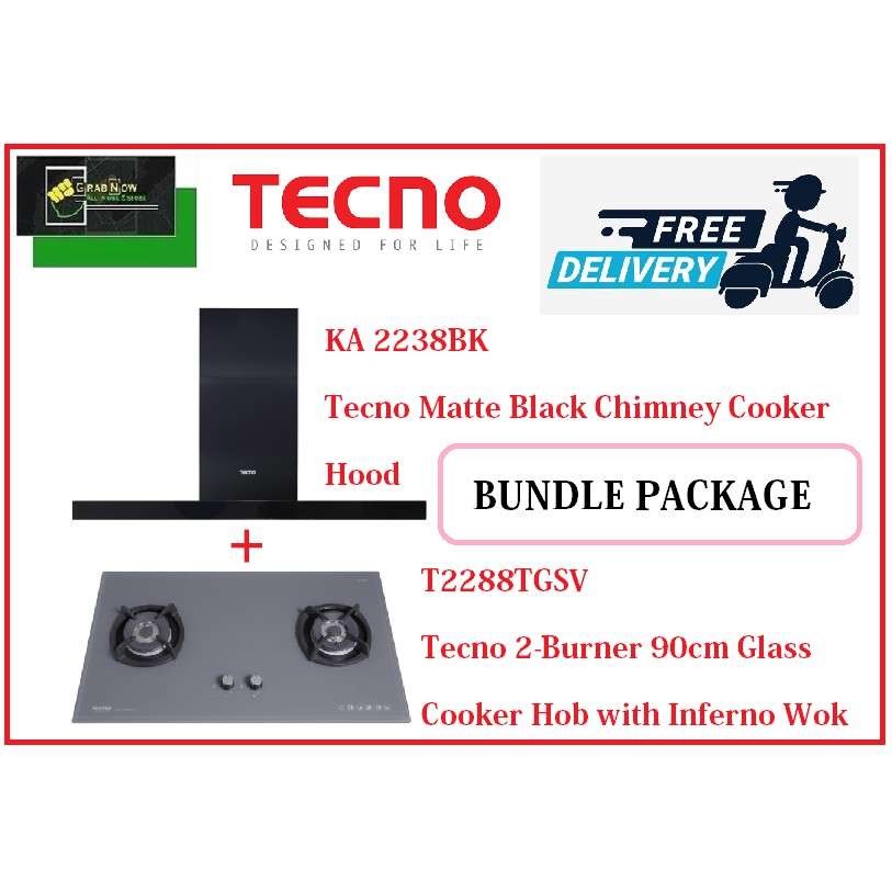 TECNO HOOD AND HOB BUNDLE PACKAGE FOR ( KA 2238BK & T 2288TGSV