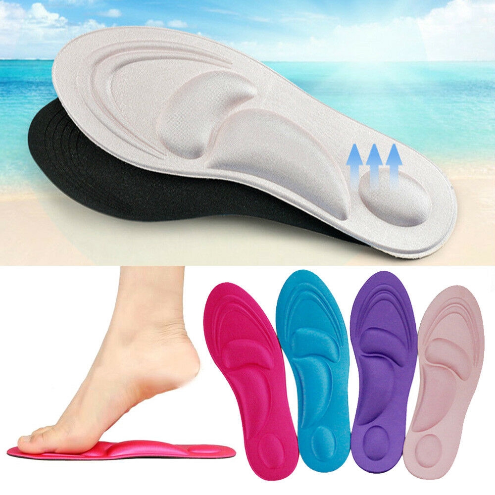 2 Pcs 4D Sponge Pain Relief Soft Insoles Arch Support Cutting Shoe Pad Foot Care 