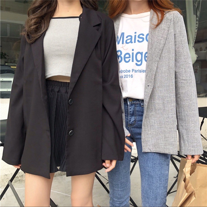 Bn Black Oversized Blazer Shopee Singapore