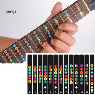 ☆SG☆Beginner Guitar Fretboard Scale Sticker Practice Note Fingerboard Decals Labels