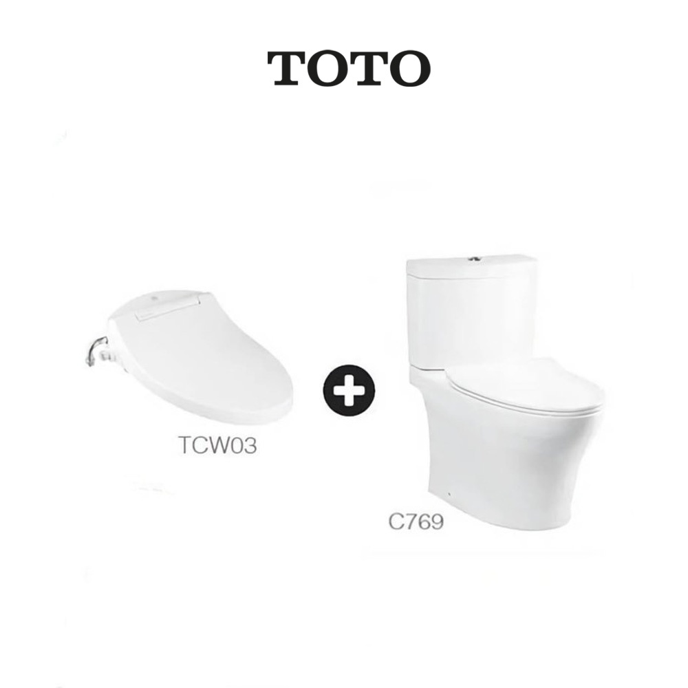 TOTO Close Coupled Toilet Bowl C769ESI with Eco-washer TCW03S SET ...