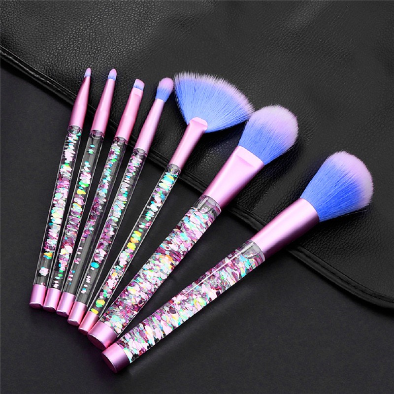liquid glitter makeup brushes