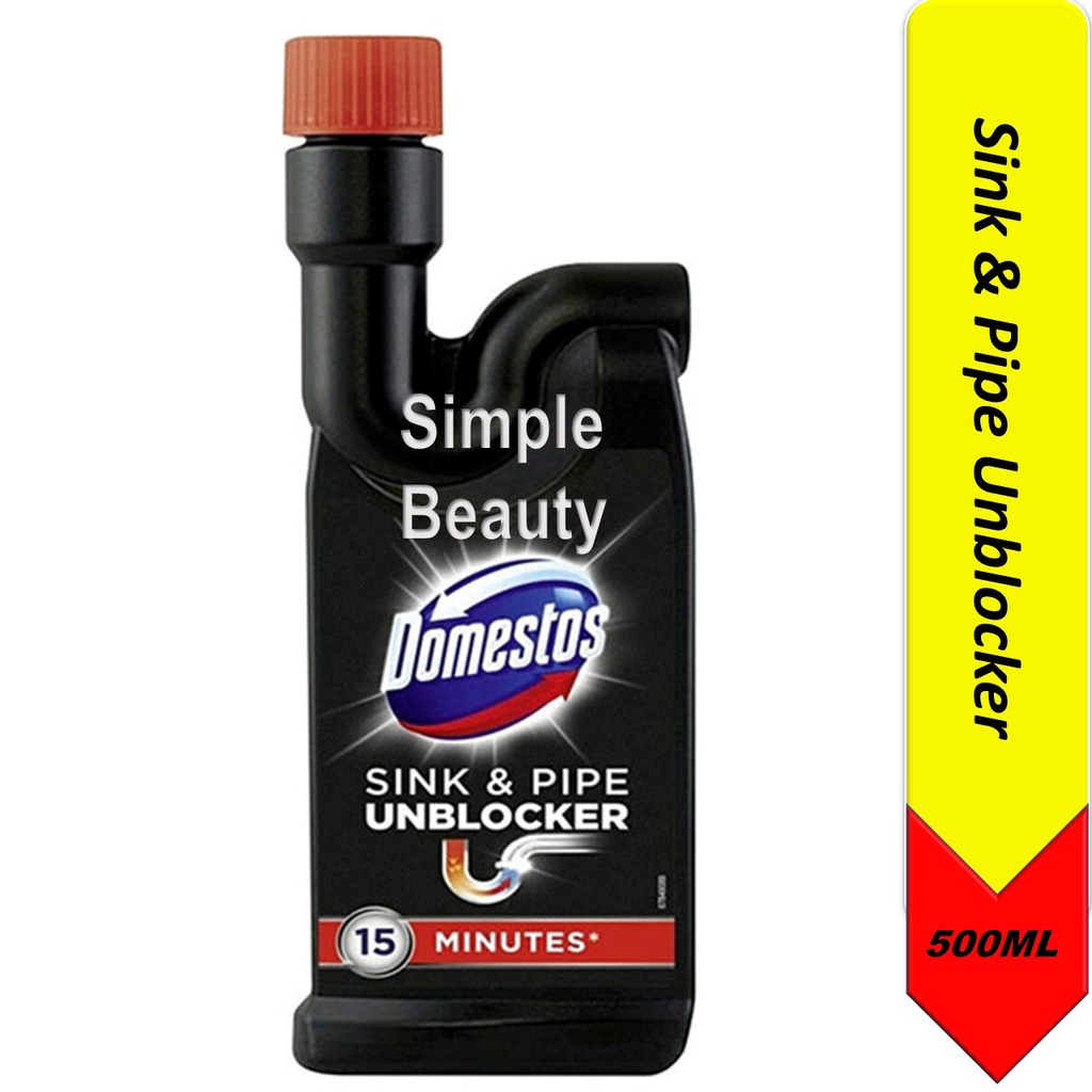 Domestos Sink & Pipe Unblocker Declogger, 500ml Shopee Singapore