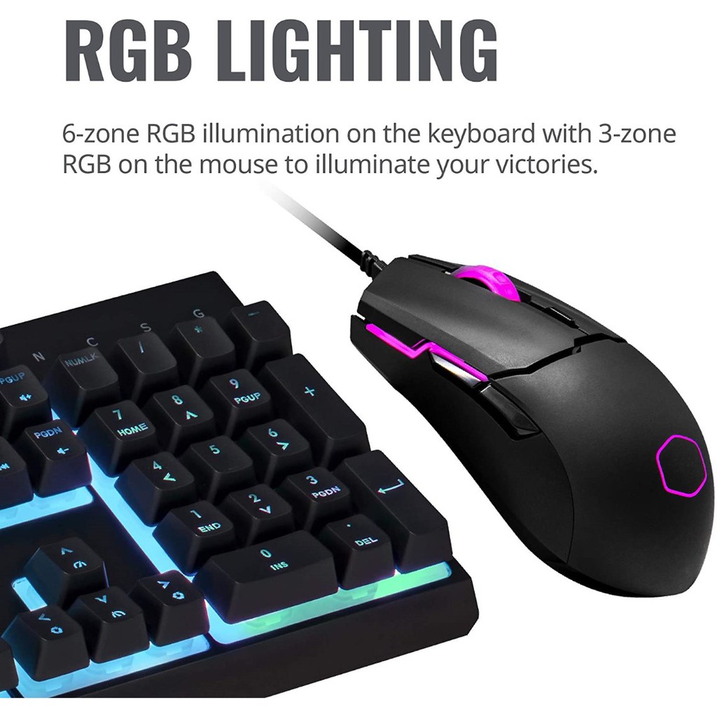 Cooler Master Ms110 Keyboard Mouse Combo Rgb Illumination Mem Chanical Linear Switches Pixart 5050 3200 Dpi Shopee Singapore