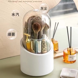 360 Rotary Makeup Brush Storage Box With Cover Dust Proof  Large Capacity Eyebrow Pencil Lipstick Makeup Brush Holder #6
