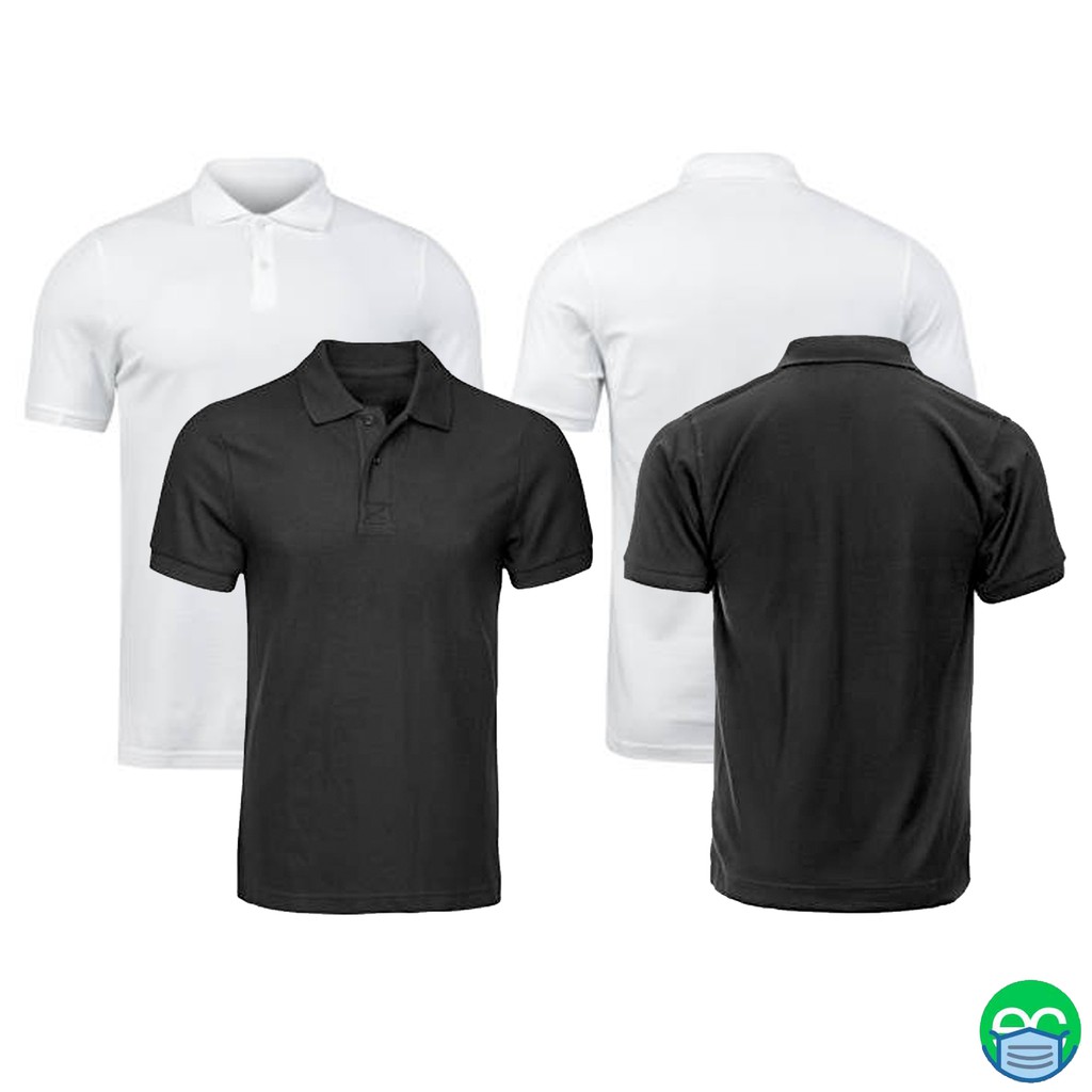 [SG LOCAL] Men's Breathable / Micro Fiber Polo Shirt / Black Microfiber Polo DriFit TShirt