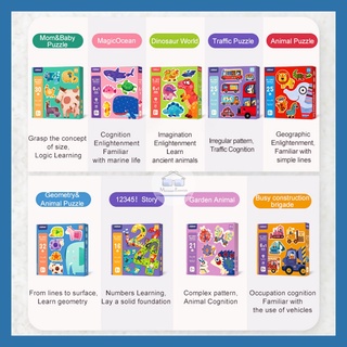 [CHEAPEST IN SG] My First Puzzle 6 in 1 Jigsaw Puzzle  - Animal Cartoon Wooden Puzzle Early Childhood Educational Toys #5